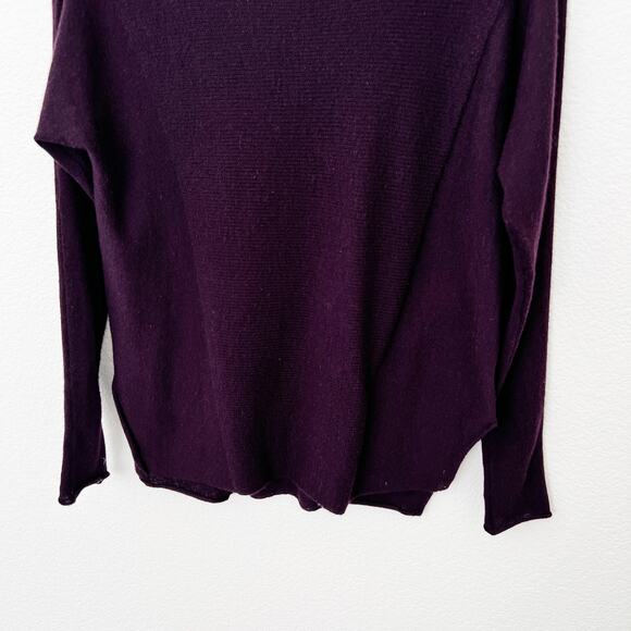 [Vince] Purple Cashmere Wool Blend Pullover Round Neck Slouchy Sweater Size XS - Picture 4 of 11